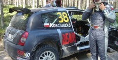 Michał Kościuszko i Maciej Szczepaniak przed oesem Michał Kościuszko i Maciej Szczepaniak przed oesem