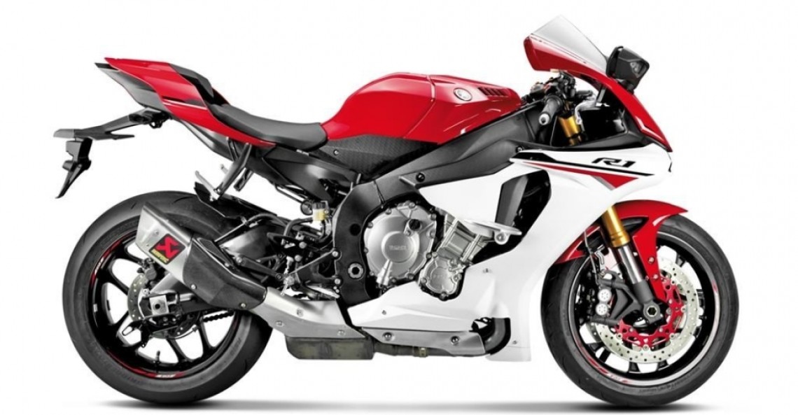 Yamaha YZF-R1 na 2015 rok z wydechem Akrapovic