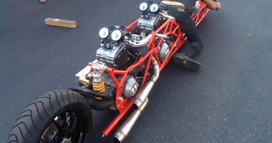 Motocykl z dwoma silnikami Ducati