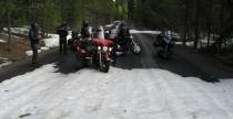 Motocykici w zimie nie pi
