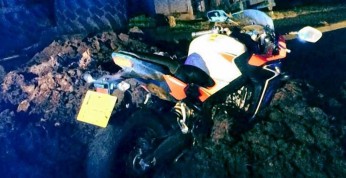 Nietypowy wypadek w Anglii - motocyklista 