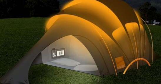 Namiot solarny firmy Orange
