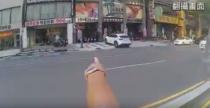 Pocig za skuterem na Tajwanie