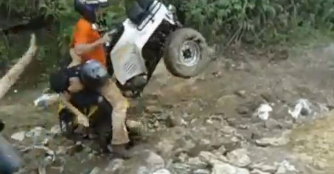 Niebezpieczny wypadek na quadzie