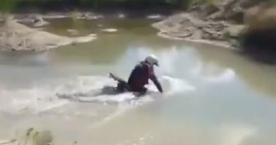 Niefortunne wodowanie motocykla