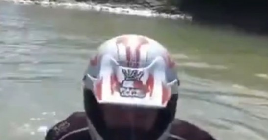 Niefortunne wodowanie motocykla