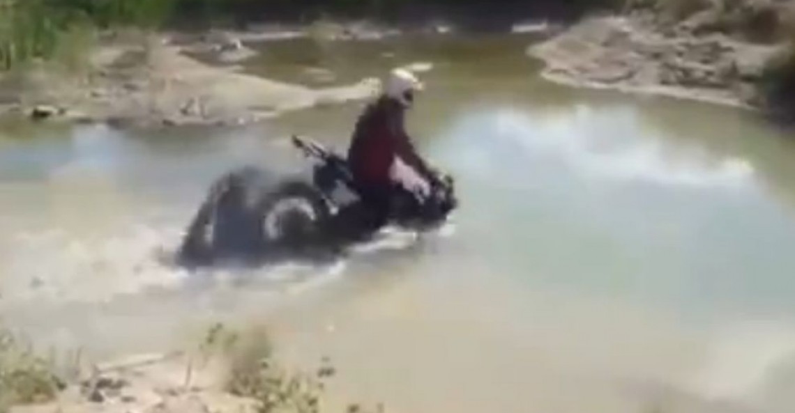 Niefortunne wodowanie motocykla