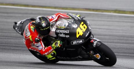 Valentino Rossi i Nicky Hayden - testy na torze Sepang