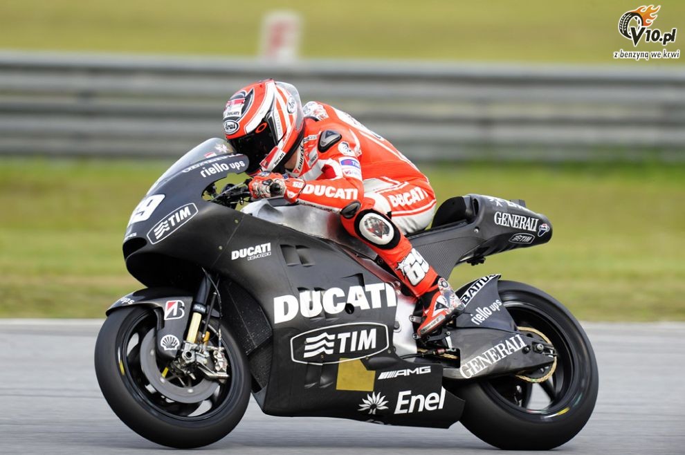 Valentino Rossi i Nicky Hayden - testy na torze Sepang