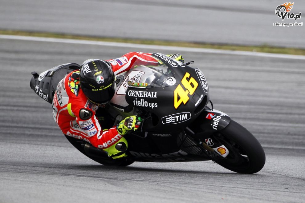 Valentino Rossi i Nicky Hayden - testy na torze Sepang