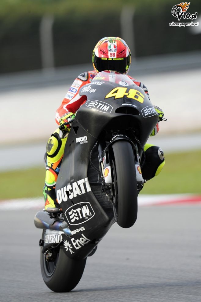 Valentino Rossi i Nicky Hayden - testy na torze Sepang