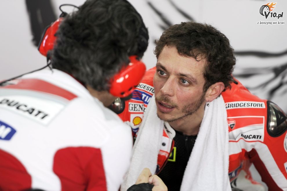 Valentino Rossi i Nicky Hayden - testy na torze Sepang