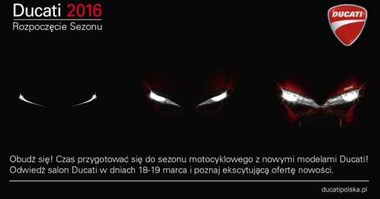 Rozpoczęcia sezonu z motocyklami Ducati 2016
