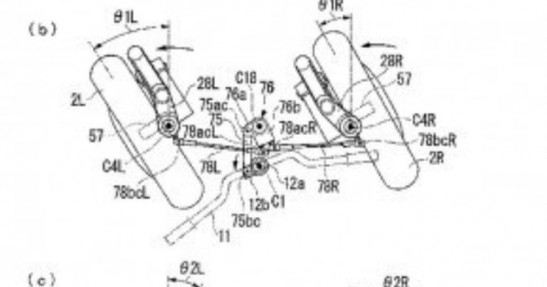 Schematy patentowe trójkołowej Hondy