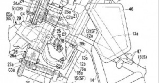 Schematy patentowe trójkołowej Hondy