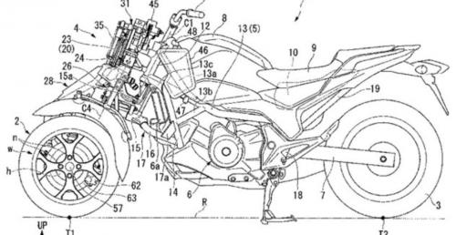 Schematy patentowe trjkoowej Hondy