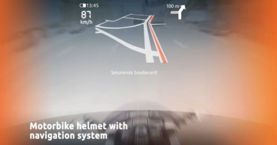 Kask z wbudowana nawigacją GPS