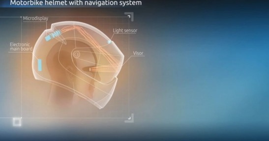 Kask z wbudowana nawigacją GPS