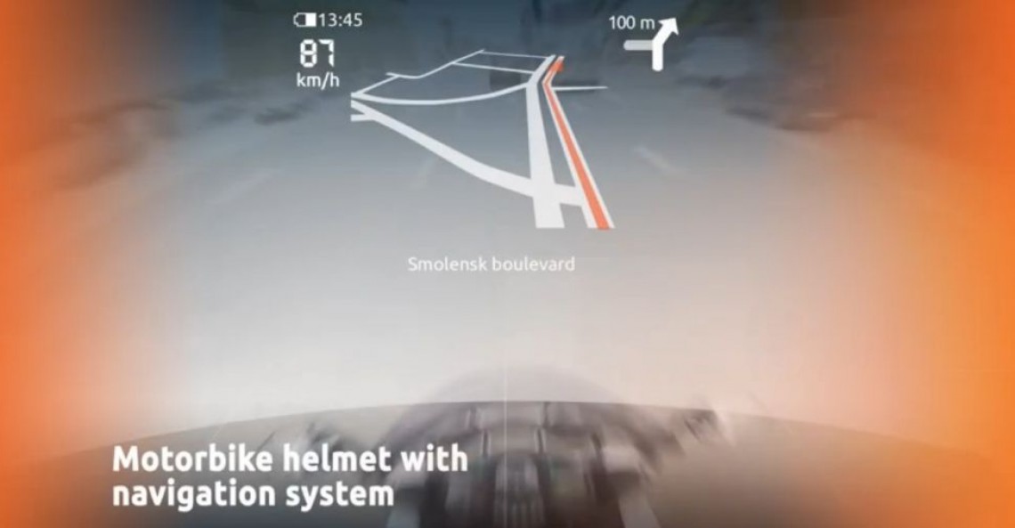 Kask z wbudowana nawigacją GPS