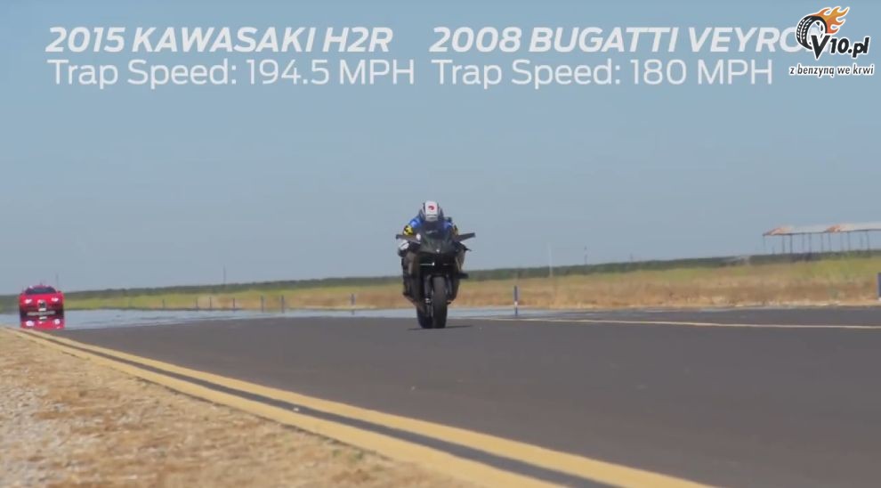 Kawasaki Ninja H2R vs Bugatti Veyron SS