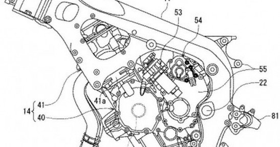 Hybrydowy motocykl Suzuki - rysunki patentowe