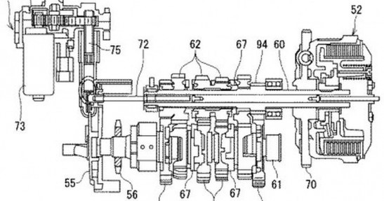 Hybrydowy motocykl Suzuki - rysunki patentowe