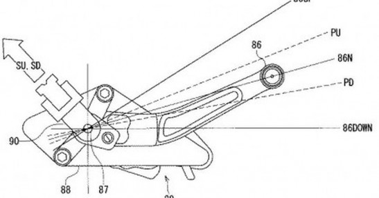 Hybrydowy motocykl Suzuki - rysunki patentowe
