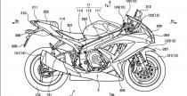 Rysunki patentowe turbodoładowanego motocykla Suzuki