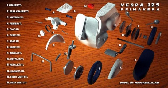 Wydrukuj swoją własną Vespę