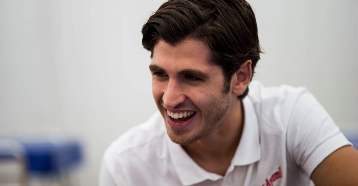Giovinazzi w symulatorze Ferrari