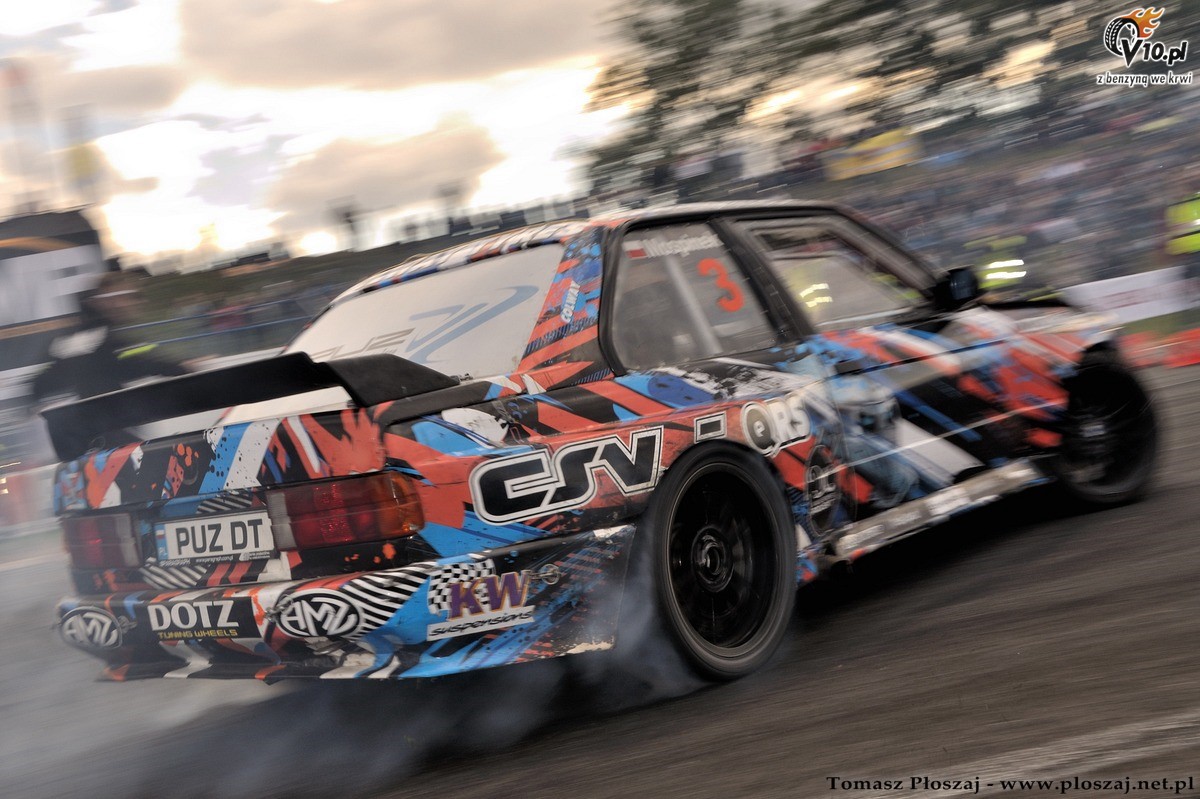 Drifting: Fina Mistrzostw Polski 2013 na Torze Pozna w obiektywie Tomasza Poszaja