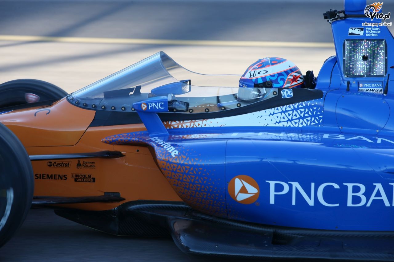 IndyCar testuje wasn oson na kokpit bolidu