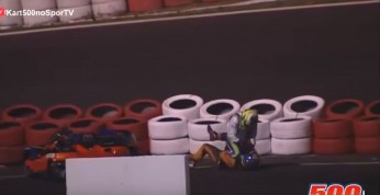 Bójka na torze w wyścigu kartingowym (wideo)