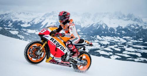 Marquez, motocykl MotoGP i przejażdżka w Alpach