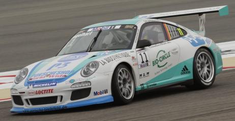 Porsche Supercup, Hiszpania, Kwalifikacje: Engelhart przed Giermaziakiem i Lukasem. Szczerbiński 10.