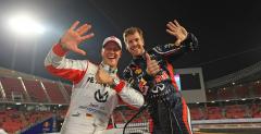 Mick Schumacher i Sebastian Vettel cz siy na Race of Champions