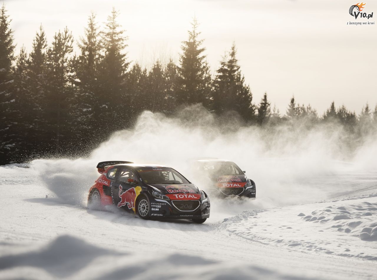 Loeb trenuje rallycross... na niegu