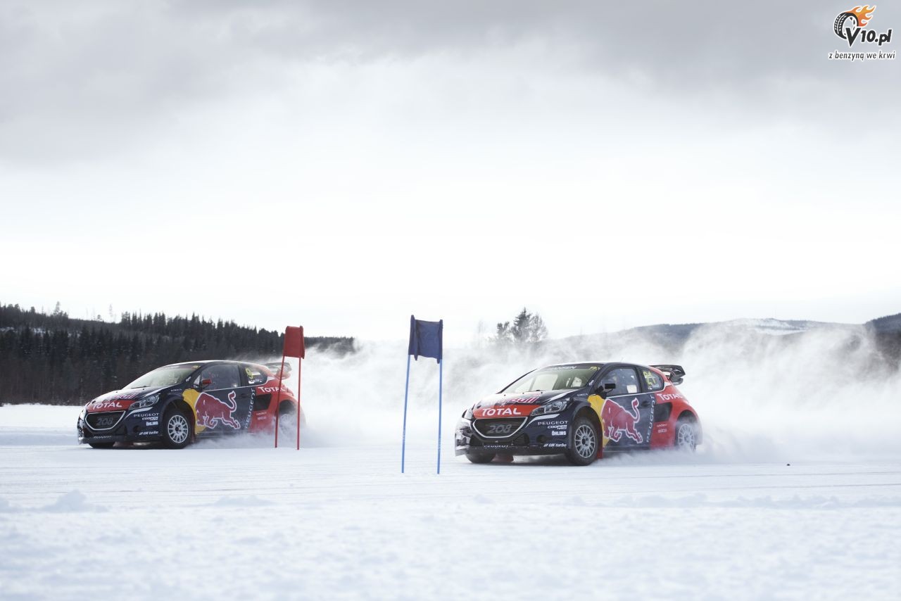 Loeb trenuje rallycross... na niegu
