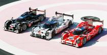 Porsche LMP1 w trzech rnych malowaniach podczas 24h Le Mans