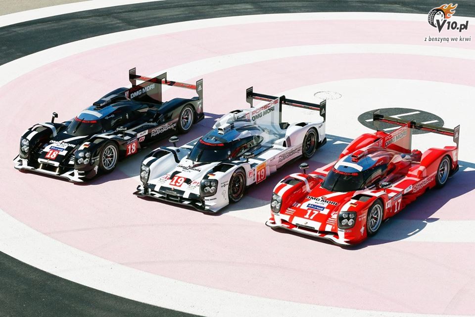 Porsche LMP1 w trzech rnych malowaniach podczas 24h Le Mans
