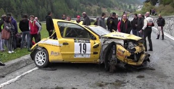 Wideo dnia: Kibice cudem wychodzą cało z wypadku rajdówki