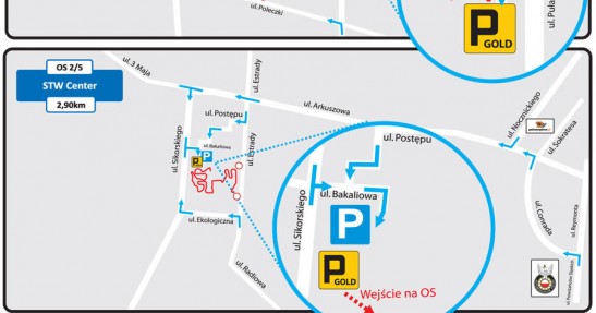 Dojazdy do parkingów GOLD