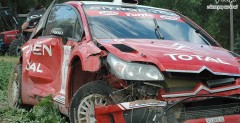 Citroen C4 WRC po wypadku
