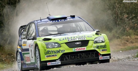 Mikko Hirvonen w treningowym wyst�pie na Rajdzie Cork 20