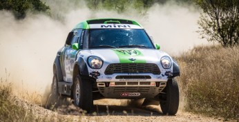 Hołowczyc podczas Hungarian Baja z pilotem na kolejny Dakar....