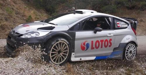Robert Kubica na testach Fiesty RS WRC