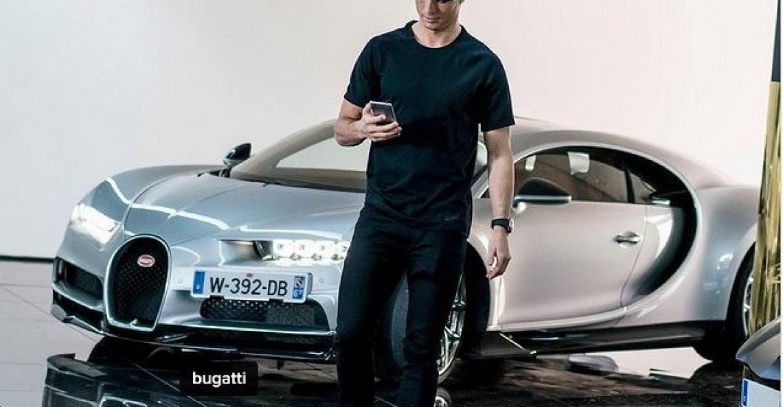 Cristiano Ronaldo i Bugatti Chiron