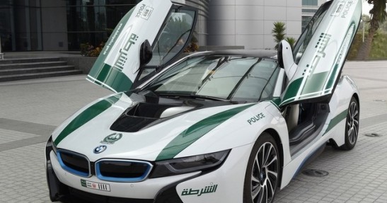 Radiowozy policyjne w Dubaju