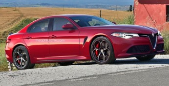 Alfa Romeo Giorgio Quadrifoglio Verde - większy brat na wizualizacji