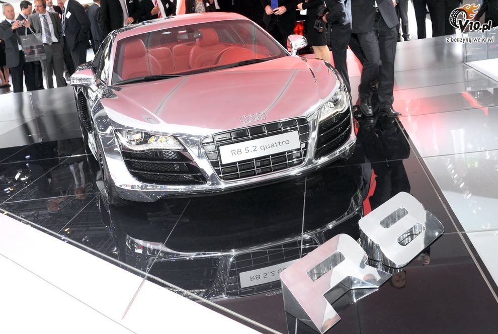 Audi R8 chromowane - Frankfurt Motor Show 2009